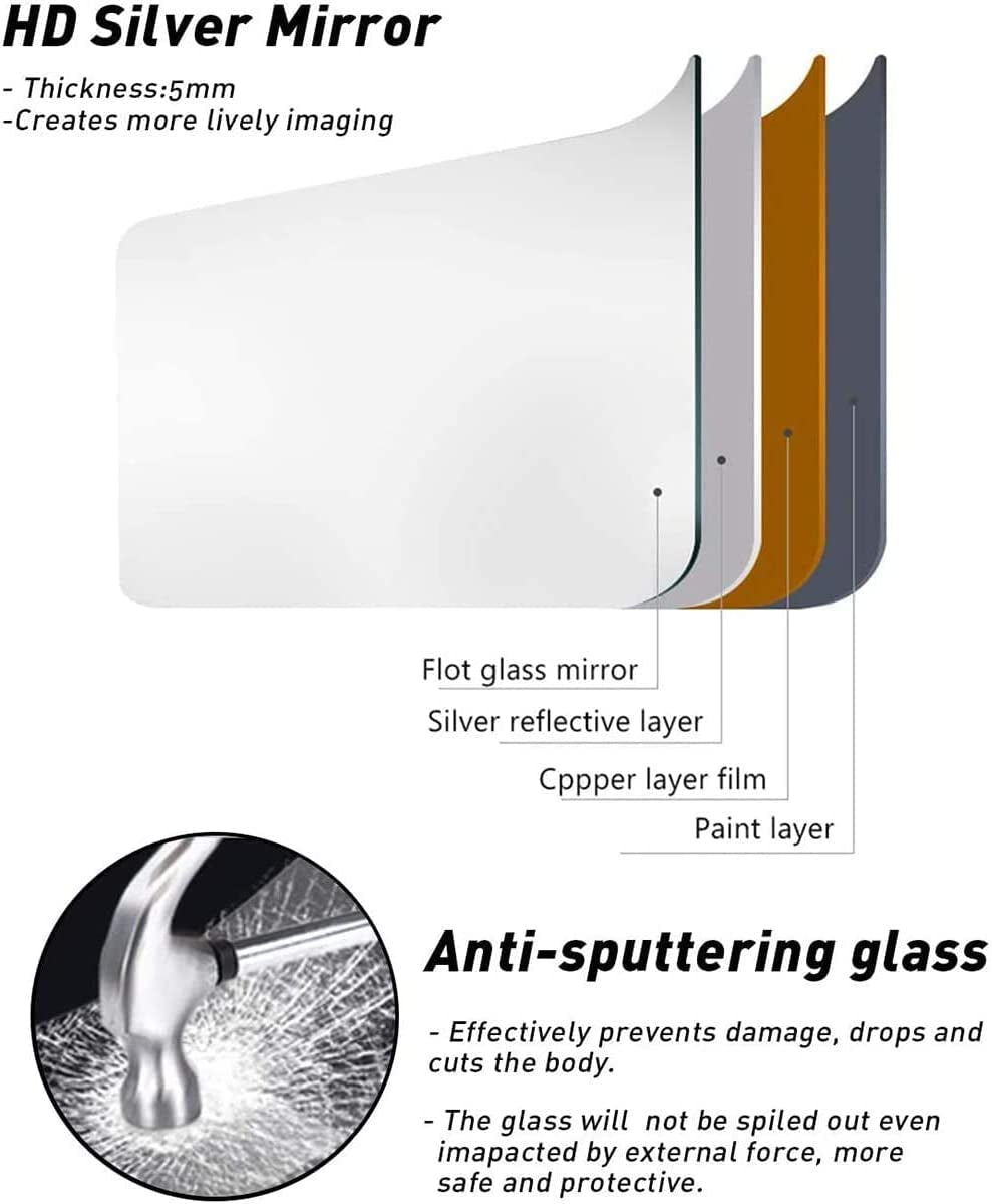 Large Arched Window Pane Mirror | 65"x22" Cathedral Floor & Wall Mount Full-Length Mirror