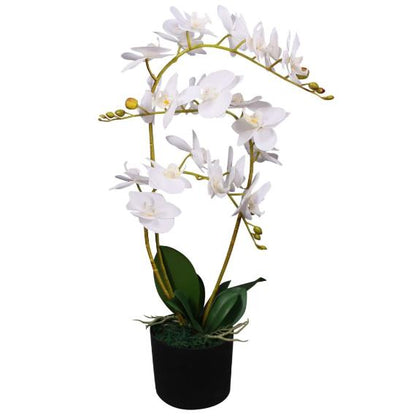 Lifelike Artificial Orchid Plant with Pot – 11.8" Pink