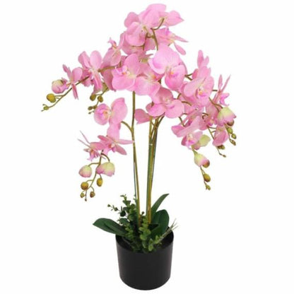 Lifelike Artificial Orchid Plant with Pot – 11.8" Pink