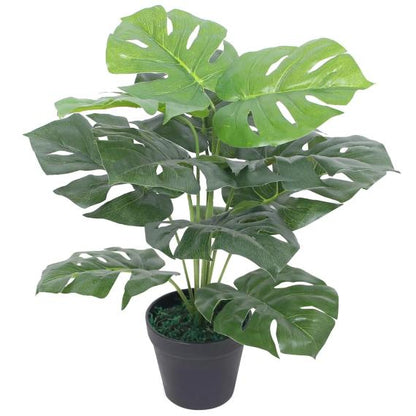 Lifelike Artificial Monstera Plant with Pot – 51.2" Tall