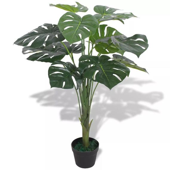 Lifelike Artificial Monstera Plant with Pot – 51.2" Tall