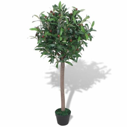 Lifelike Artificial Bay Tree with Pot – 49.2" Tall Green Indoor Plant