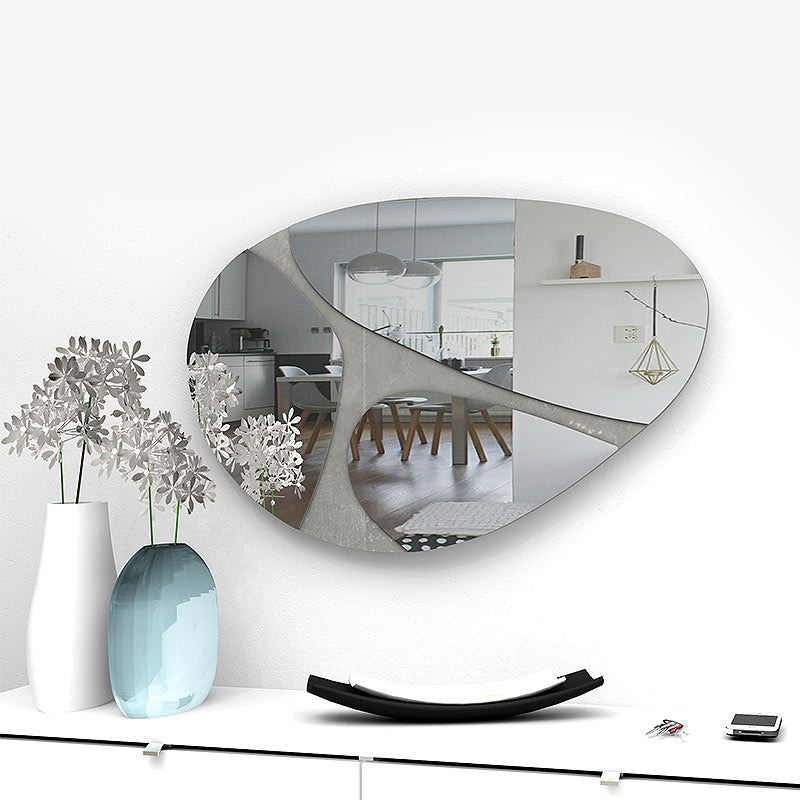 Elegant Grey Melamine Wall Mirror