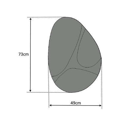 Elegant Grey Melamine Wall Mirror