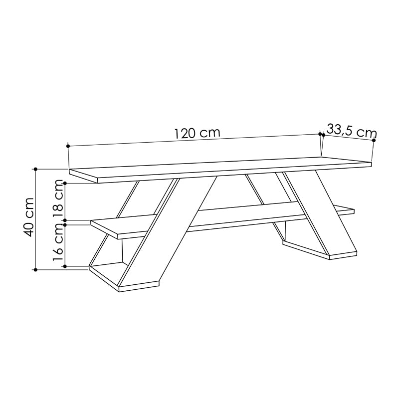 TV Stand | Ancient White Melamine