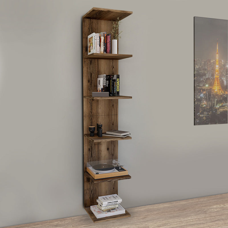 Wall Shelf | Smoked Walnut Melamine Bookcase