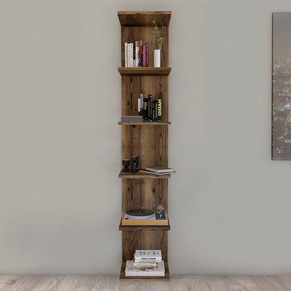 Wall Shelf | Smoked Walnut Melamine Bookcase