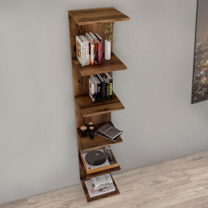 Wall Shelf | Smoked Walnut Melamine Bookcase