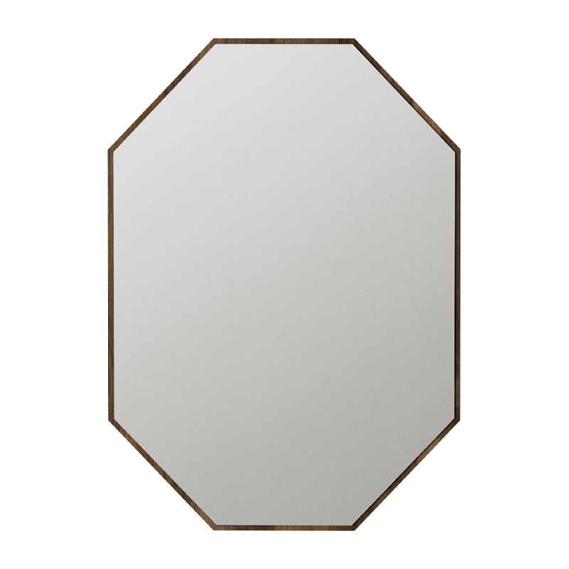 Wall Mirror in Walnut – Modern Melamine Frame 45x70 cm
