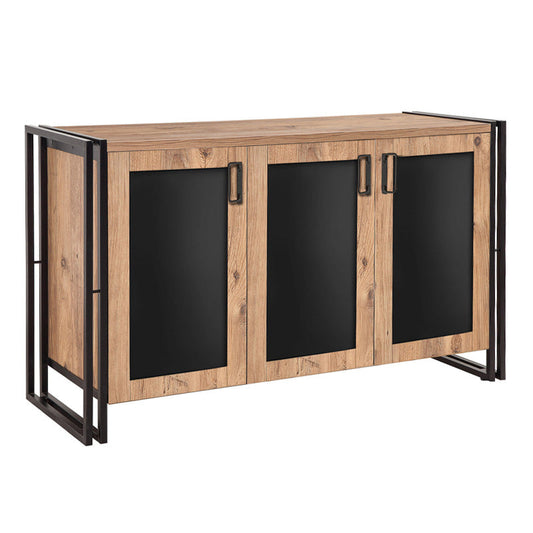 Melamine Atlantic Pine & Black | Industrial Storage Cabinet