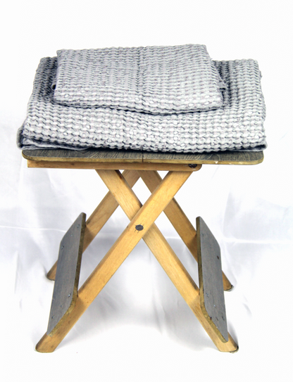 Light Grey Linen Waffle Towel - Luxurious Softness & Superior Absorbency