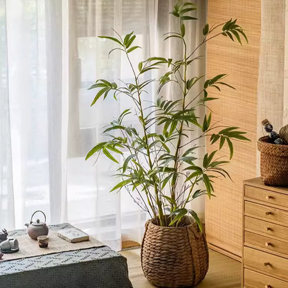 Artificial Enkianthus Tree in Pot – Faux Bamboo Leaves