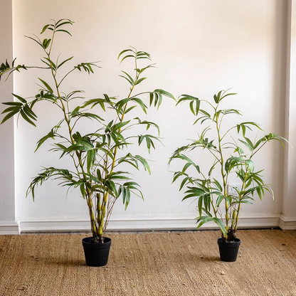 Artificial Enkianthus Tree in Pot – Faux Bamboo Leaves