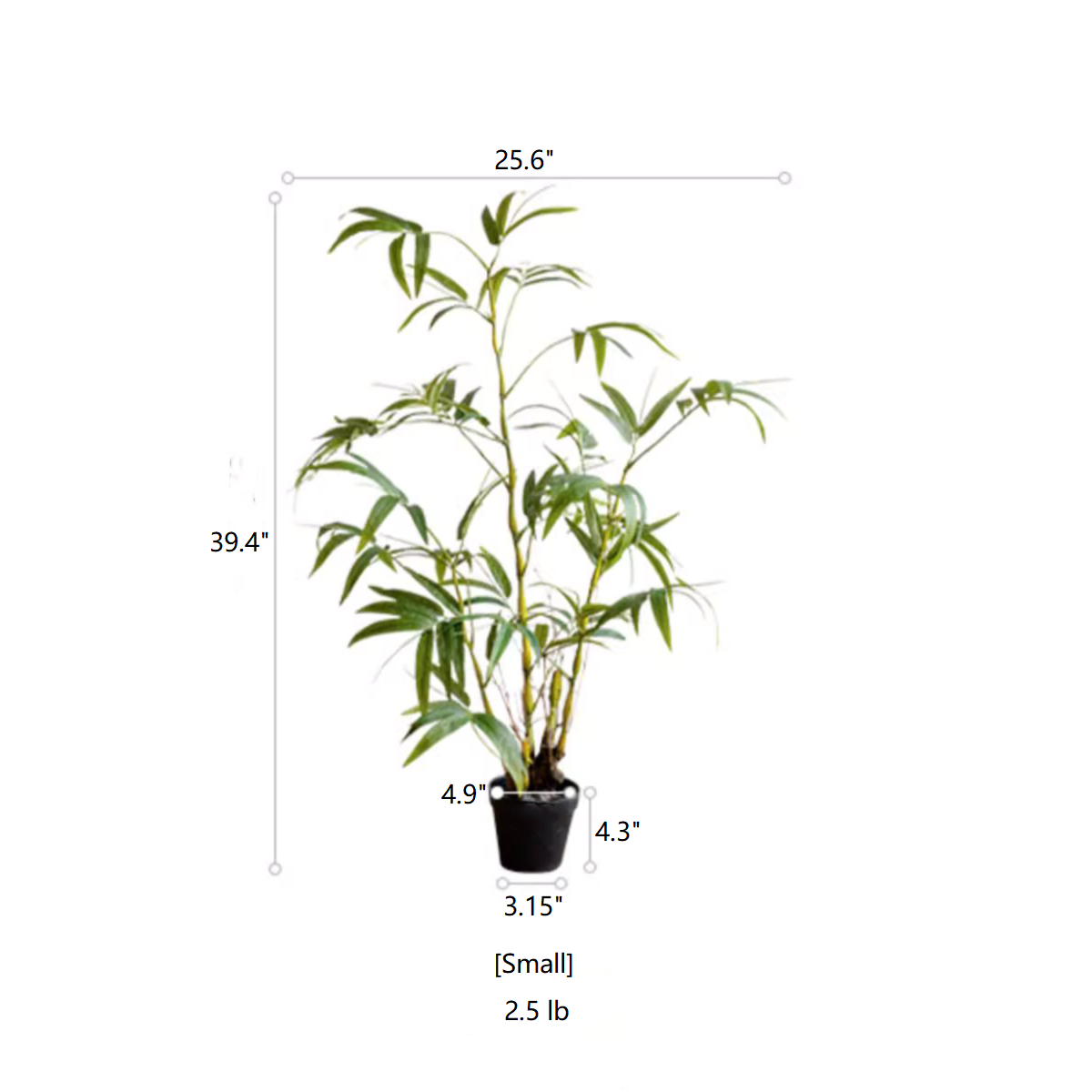Artificial Enkianthus Tree in Pot – Faux Bamboo Leaves