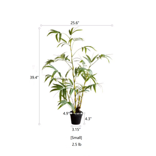Artificial Enkianthus Tree in Pot – Faux Bamboo Leaves