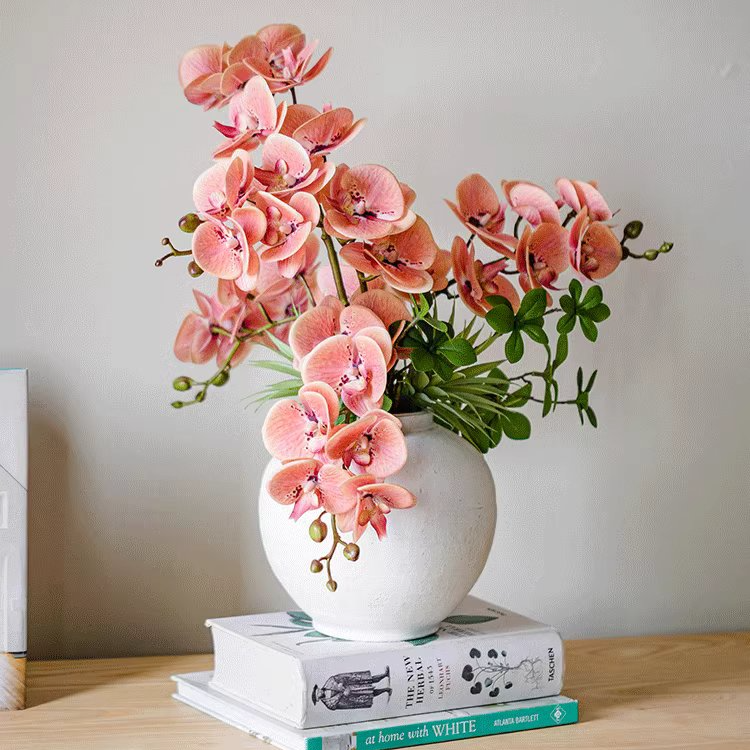 Artificial Butterfly Orchid Stem in Pink 27.5" Tall