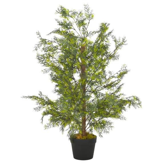 Lifelike Artificial Cypress Tree with Pot – 35.4" Tall (90 cm)