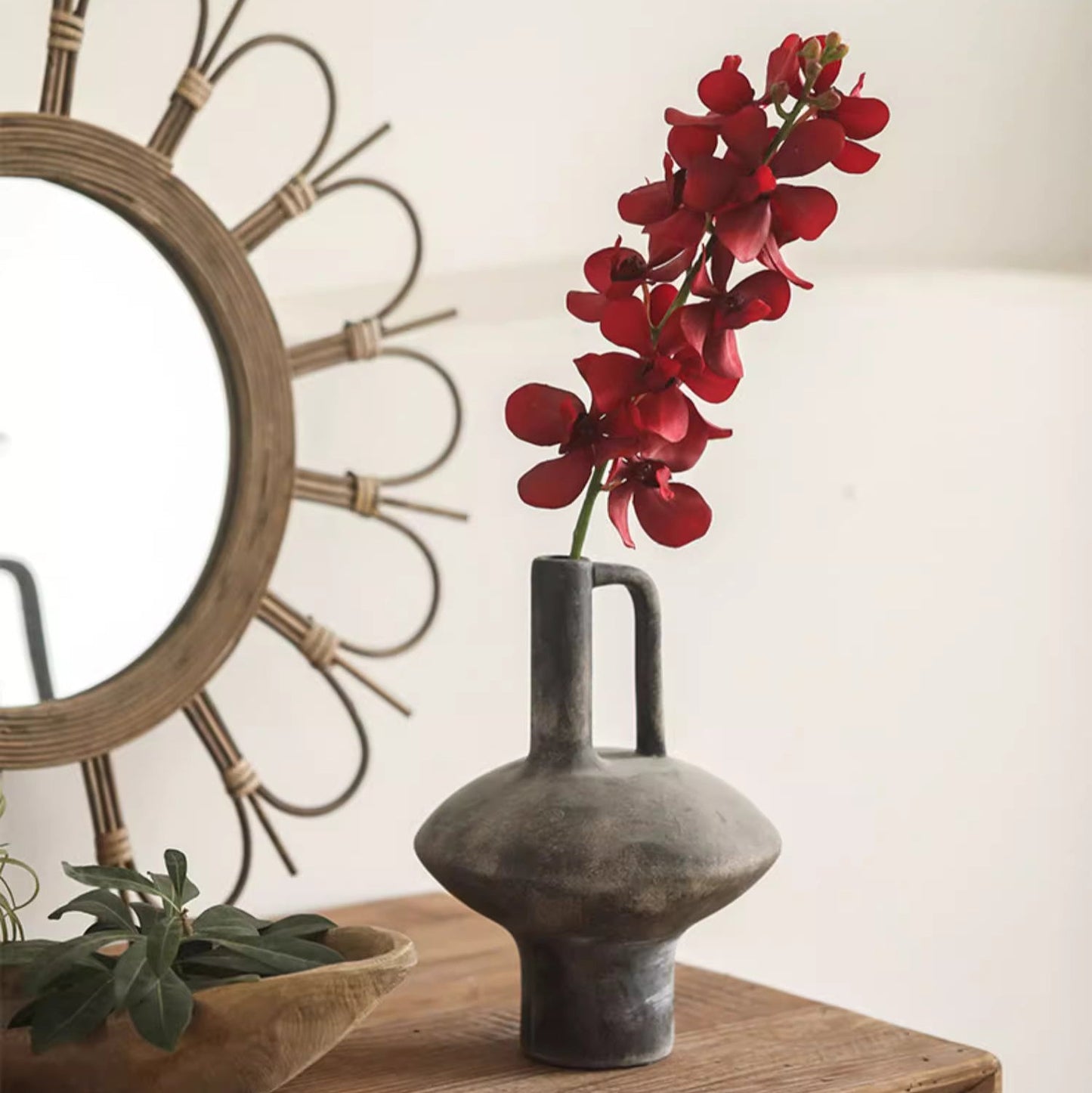 Single Vanda Orchid Stem – Handmade Silk Flower (24.4" Tall)