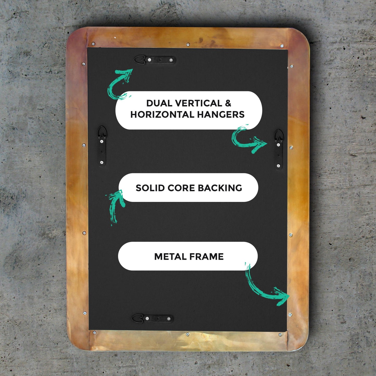 Gold Trimmed Rectangular Mirror: Elegant Bathroom Vanity Accent