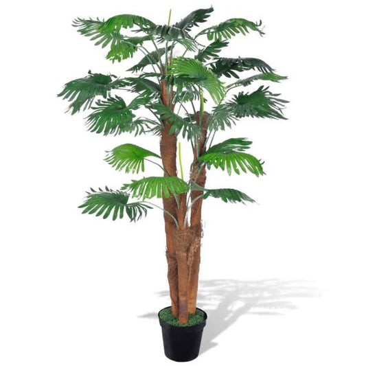 Lifelike Artificial Palm Tree with Pot – 99.6" Tall