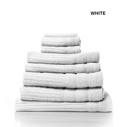 Royal Comfort Eden 8-Piece Luxury Bath Towels Set - 100% Egyptian Cotton, 600GSM