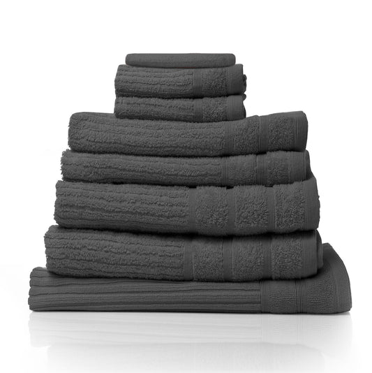 Royal Comfort Eden Egyptian Cotton 600GSM 8-Piece Luxury Towel Set