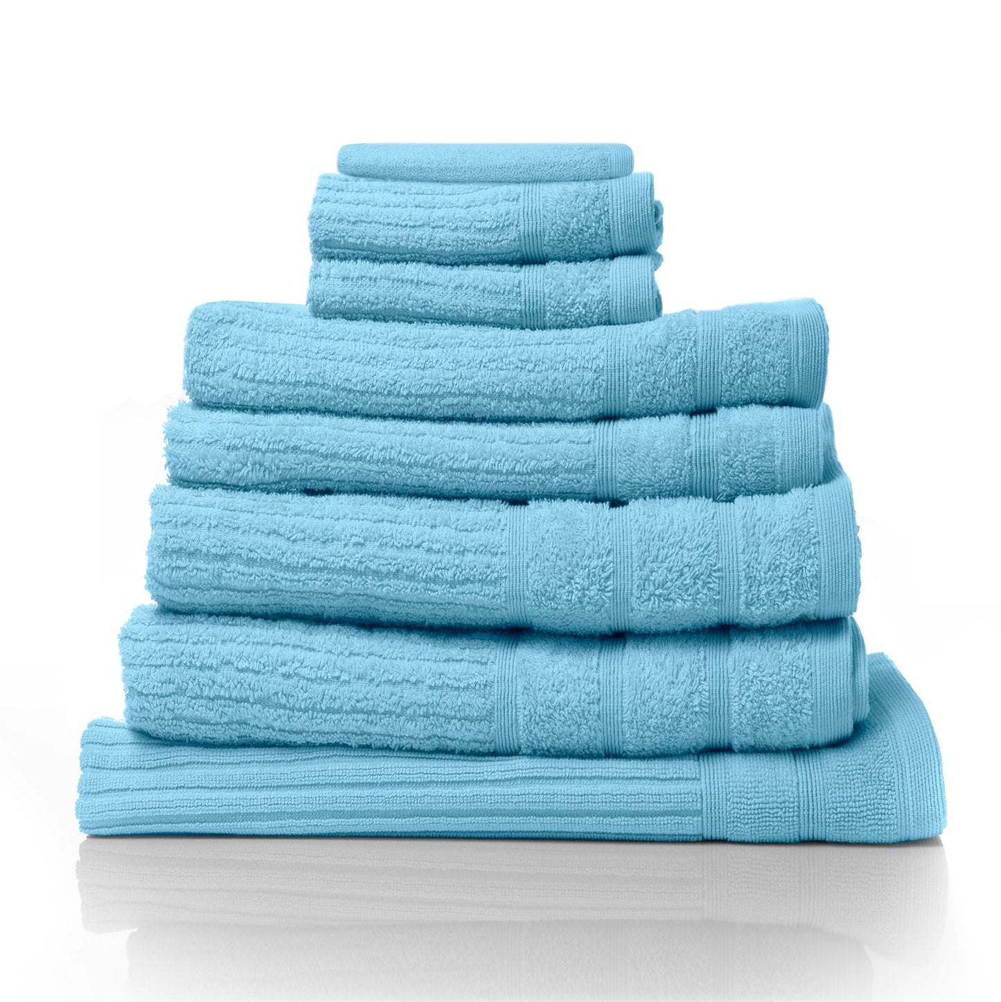 Royal Comfort Eden 100% Egyptian Cotton 8-Piece Luxury Towel Set - 600GSM, Ultra-Soft & Absorbent