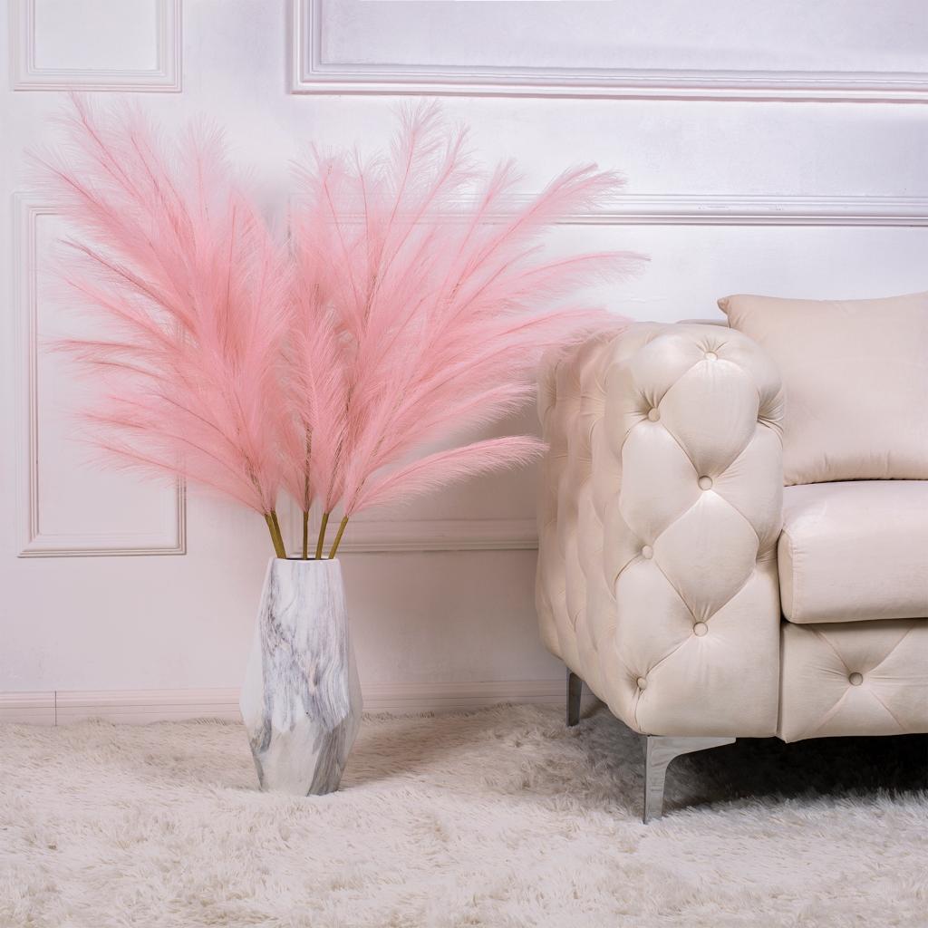 XL Faux Pampas Grass 120cm – Boho Decor for Weddings & Homes | No-Shed, Fluffy, Long Stems